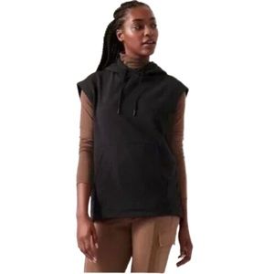 Athleta Women's Retroplush Sleeveless Cocoon Sweatshirt Hoodie - size XXS